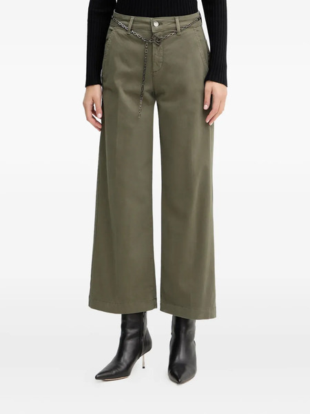  Liu Jo Chain-belt Trousers - Green 