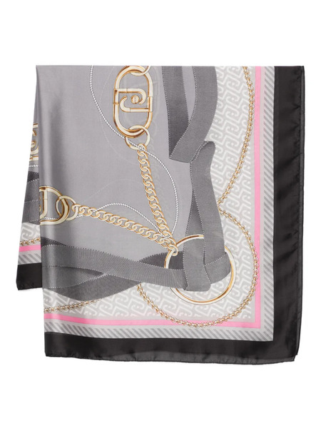  Liu Jo Chain Graphic Scarf - Grey 