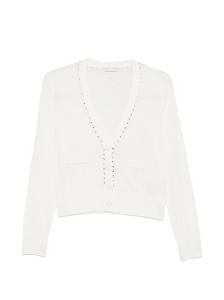  Liu Jo Embellished Button Cardigan - White 