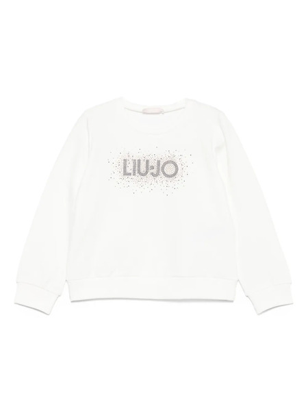  Liu Jo Embellished Logo Sweatshirt - White 