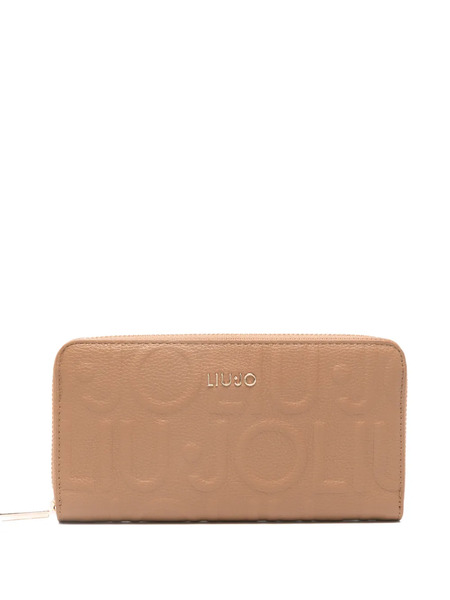  Liu Jo Embossed Zip Around Wallet - Neutrals 