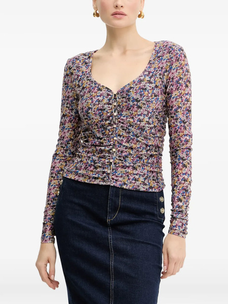  Liu Jo Floral Buttoned Blouse - Purple 