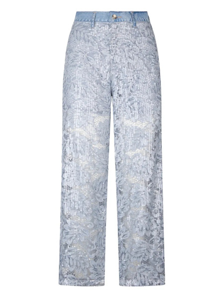  Liu Jo Floral-lace Jeans - Blue 