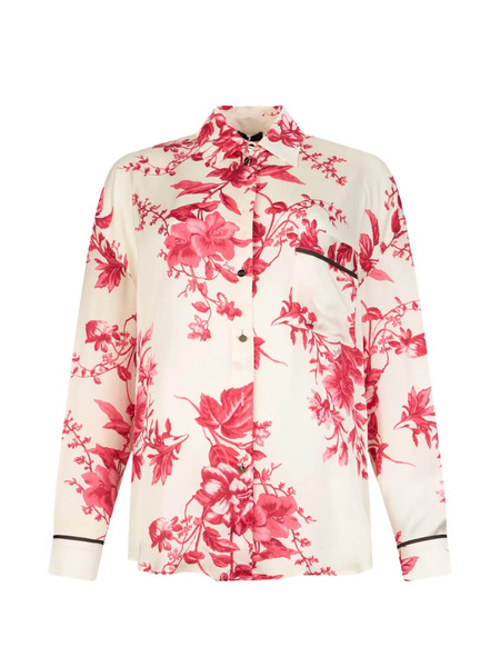  Liu Jo Floral Piped-hem Shirt - Neutrals 