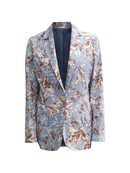  Liu Jo Floral Single-breasted Jacket - Blue 