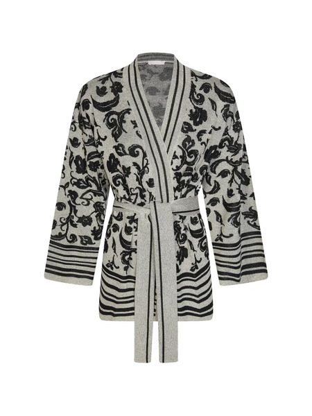  Liu Jo Floral Stripe Cardigan - Grey 