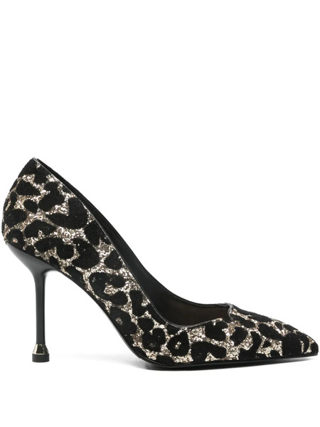  Liu Jo Glitter Leopard Pumps - Black 