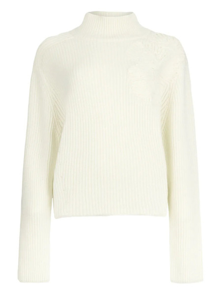  Liu Jo High-neck Embellished Sweater - White 