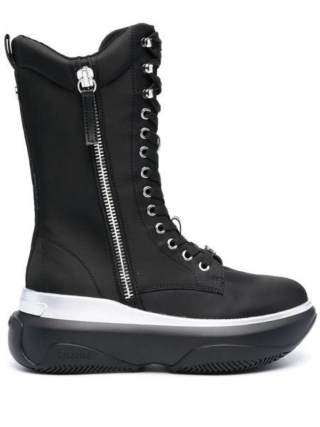  Liu Jo June Lace-up Boots - Black 