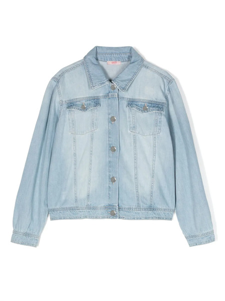  Liu Jo Kids Buttoned Washed-denim Jacket - Blue 