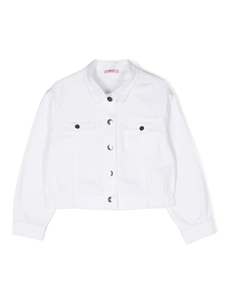  Liu Jo Kids Elasticated-hem Denim Jacket - White 