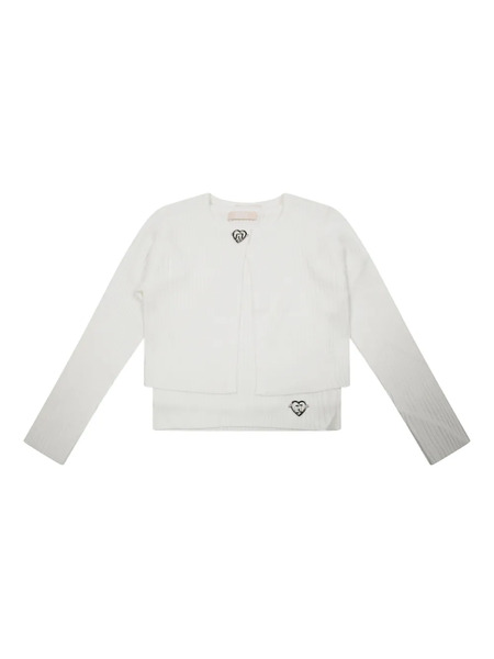  Liu Jo Kids Logo-charm Sweater - Neutrals 