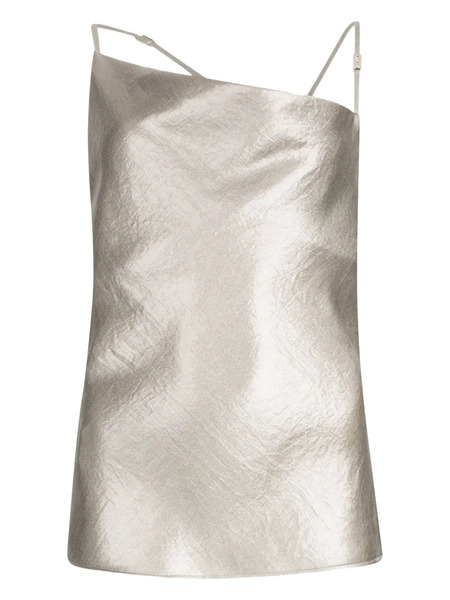  Liu Jo Laminated-effect Crepe Top - Silver 