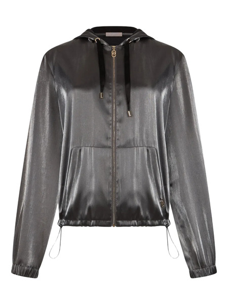  Liu Jo Laminated Hooded Jacket - Grey 