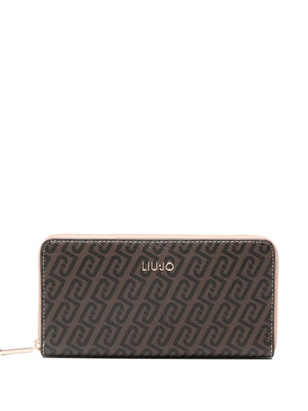  Liu Jo Large Monogram Zip Wallet - Brown 