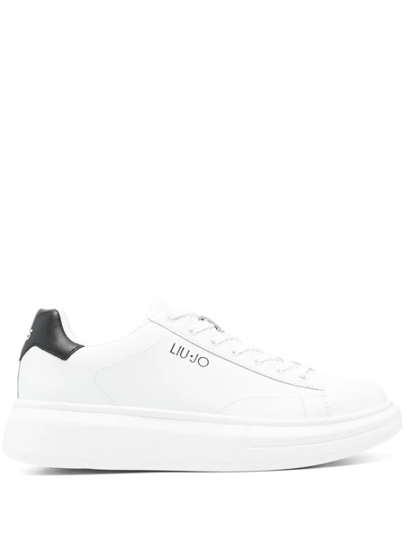 Liu Jo Leather Platform Sneakers - White 