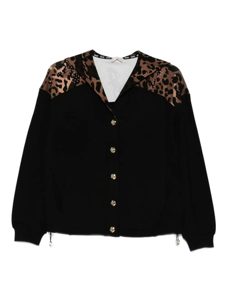  Liu Jo Leopard-print Button Cardigan - Black 