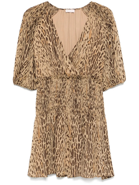  Liu Jo Leopard-print Mini Dress - Brown 
