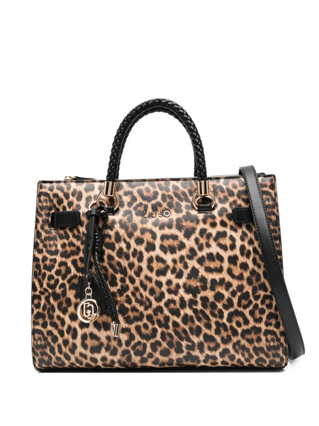  Liu Jo Leopard Print Top-handle Tote Bag - Neutrals 