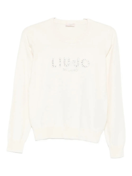  Liu Jo Logo-detail Sweater - White 