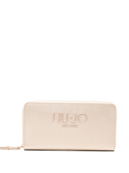  Liu Jo Logo-embossed Zip Wallet - Gold 
