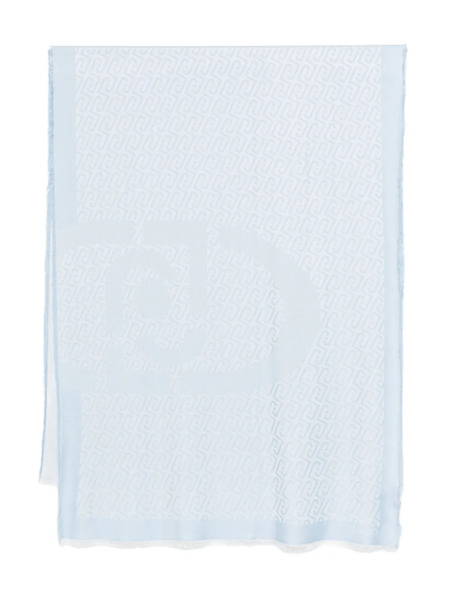  Liu Jo Logo-pattern Scarf - Blue 