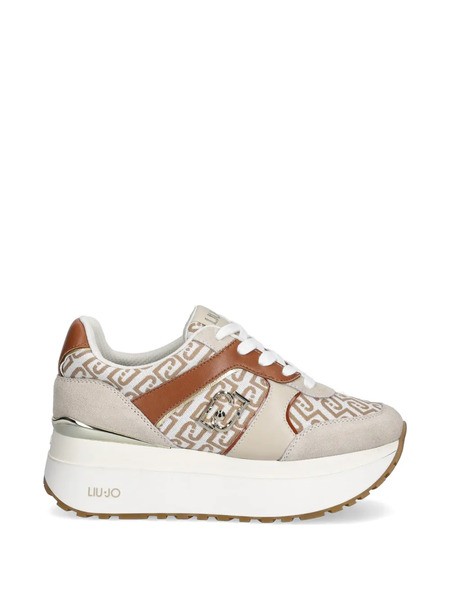  Liu Jo Logo Pattern Sneakers - Neutrals 