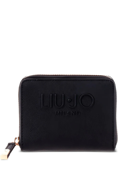  Liu Jo Logo-plaque Zip-around Purse - Black 