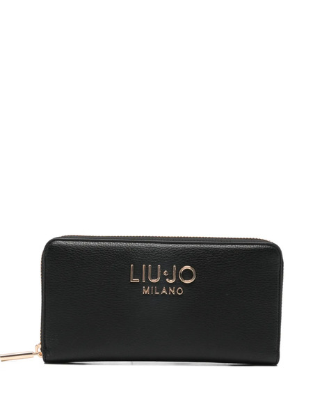  Liu Jo Logo Zip Around Purse - Black 