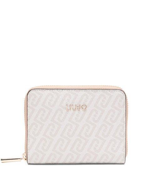  Liu Jo Logo Zip Wallet - Neutrals 