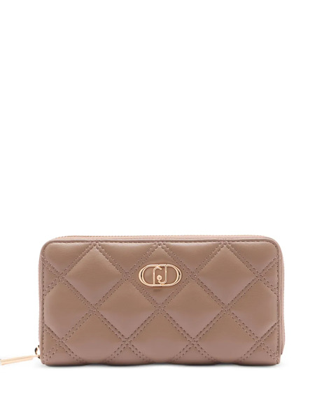  Liu Jo Monogram-plaque Quilted Wallet - Neutrals 
