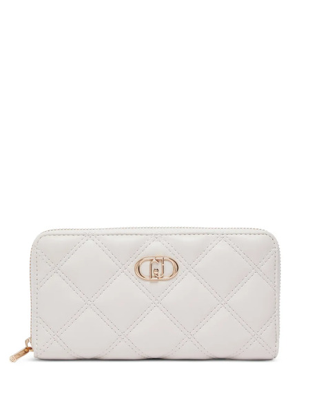  Liu Jo Monogram-plaque Quilted Wallet - Neutrals 