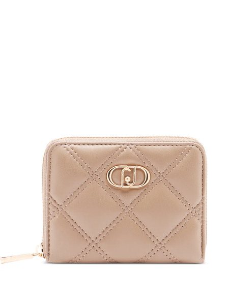  Liu Jo Monogram-plaque Quilted Wallet - Neutrals 