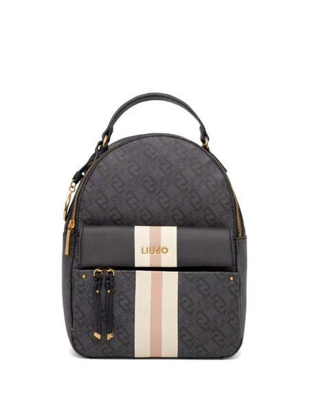  Liu Jo Monogram-print Backpack - Black 