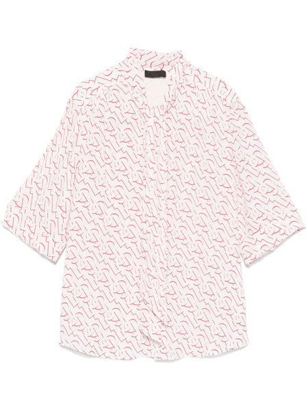  Liu Jo Monogram-print Shirt - White 