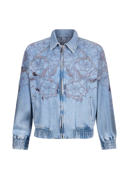  Liu Jo Open-work Embroidery Jacket - Blue 