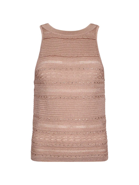  Liu Jo Openwork Knit Top - Neutrals 