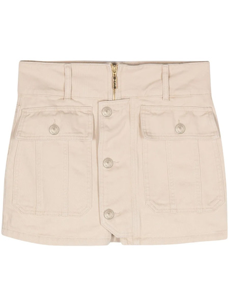  Liu Jo Panelled Denim Mini Skirt - Neutrals 