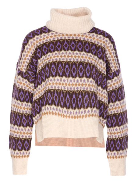  Liu Jo Patterned High-neck Sweater - Neutrals 