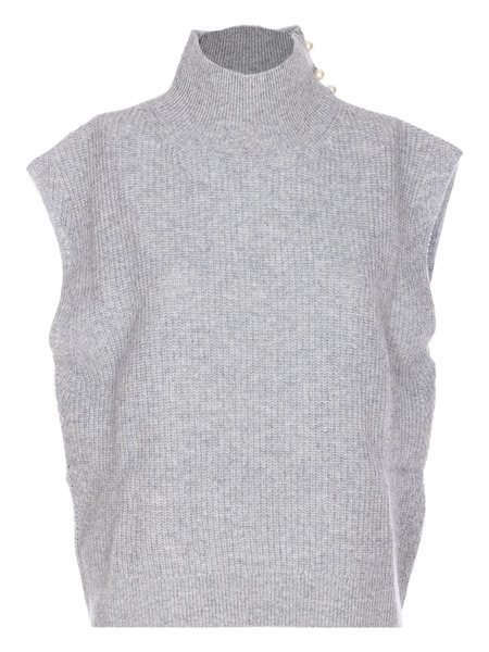  Liu Jo Pearl-embellished Vest - Grey 