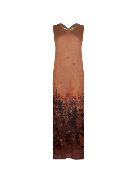  Liu Jo Printed Side-slit Dress - Neutrals 
