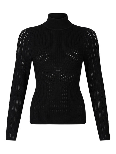  Liu Jo Punched High-neck Sweater - Black 