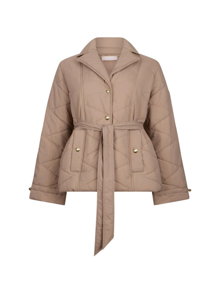  Liu Jo Quilted Belted Jacket - Neutrals 