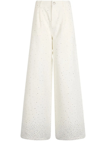  Liu Jo Rhinestone-embellished Flared Jeans - White 