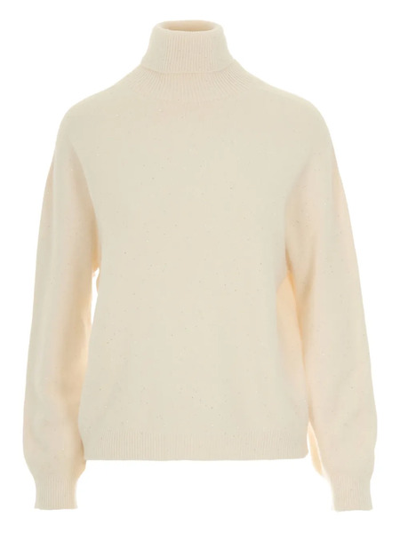  Liu Jo Roll-neck Embellished Sweater - Neutrals 
