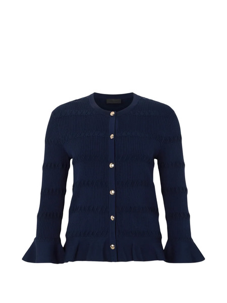  Liu Jo Round-neck Button-down Cardigan - Blue 