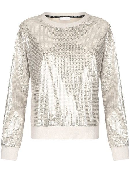  Liu Jo Sequin-embellished Sweatshirt - Neutrals 