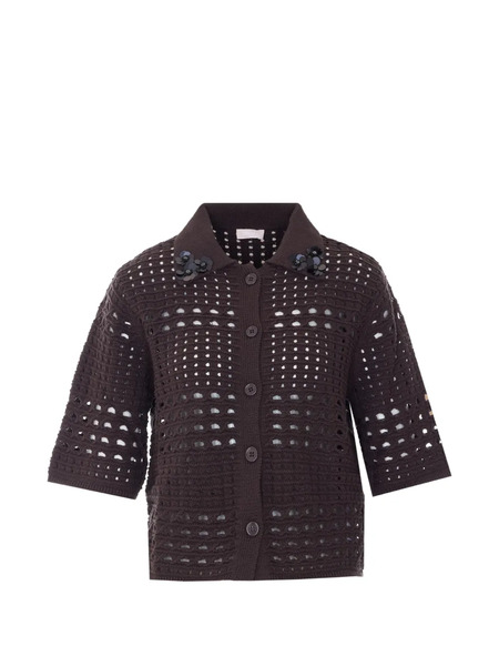  Liu Jo Sequin Knitted Cardigan - Brown 