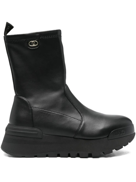  Liu Jo Sock-style Platform Boots - Black 
