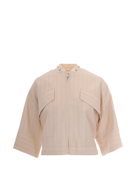 Liu Jo Striped Embellished Jacket - Neutrals 